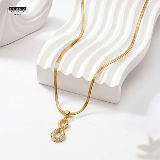 Revival Venom Loop Pyrite Pendant – 24K Gold Tone Plated [With Chain]