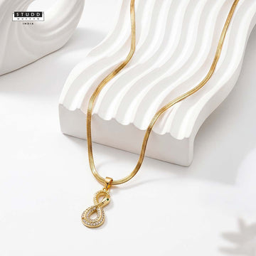 Revival Venom Loop Pyrite Pendant – 24K Gold Tone Plated [With Chain]