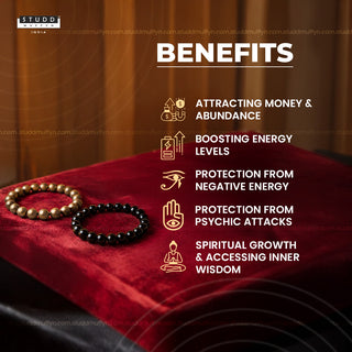 Richie Rich Combo (Pyrite bracelet + Black Obsidian Bracelet)