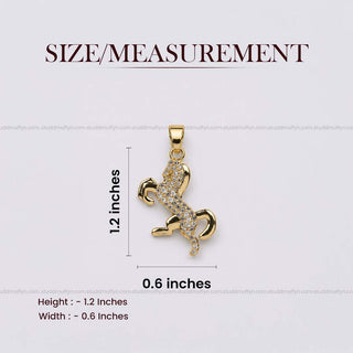 Ride Your Destiny Horse Pendant - 24k Gold Toned
