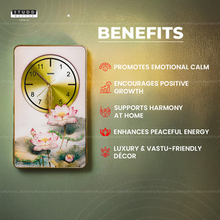 Rose Quartz-Aventurine Lotus Clock