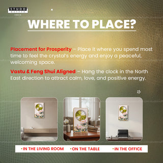 Rose Quartz-Aventurine Lotus Clock