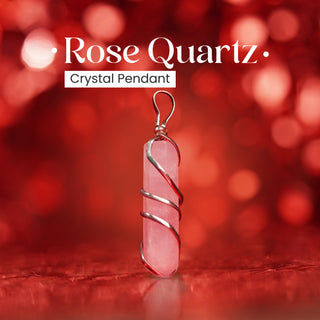 Rose Quartz Crystal  (Pendant without chain)