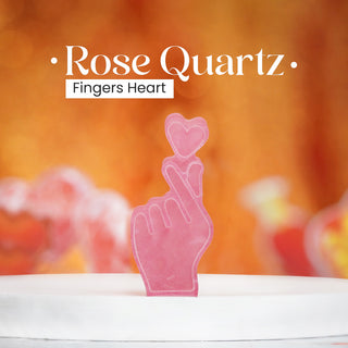 Rose Quartz Fingers Heart