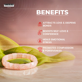 Rose Quartz Square Pyramid Bracelet