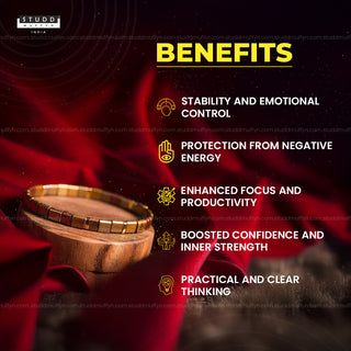 Royal Gold Square Hematite Sleek Bracelet