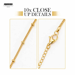 Golden Satellite Chain - 24K Gold Plated [ Pack of 2 ]
