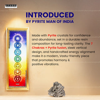 Seven Chakras Pyrite Frame