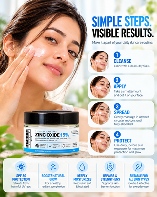 Zinc Oxide 15% Glow Cream with SPF 30