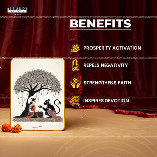 Sita-Hanumana Ashok Vatika Pyrite Plate