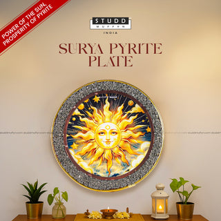 Surya Pyrite Plate by Studd Muffyn [Round Shape]