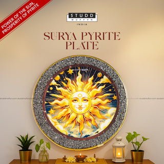 Surya Pyrite Plate by Studd Muffyn [Round Shape]