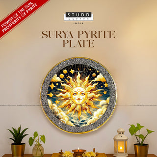 Surya Pyrite Plate by Studd Muffyn [Round Shape]