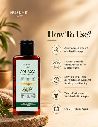 Tea Tree Hair Oil – Anti-Dandruff Scalp Nourishment