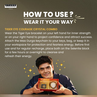 Tiger Eye Courage Crystal Combo