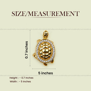 Turtle of Abundance Pendant - 24k Gold Tone Plated