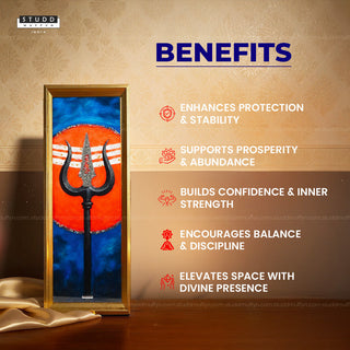 Divine Trishul Pyrite Frame