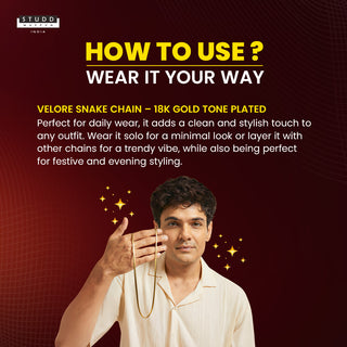 VELORE Snake Chain – 18K Gold Tone Plated