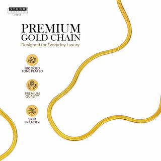 VELORE Snake Chain – 18K Gold Tone Plated (Pack of 2)