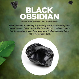 Black Obsidian Pendant (Without Chain)