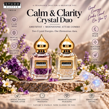 Calm & Clarity Crystal Duo – Amethyst + Moonstone Attar Combo