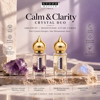 Calm & Clarity Crystal Duo – Amethyst + Moonstone Attar Combo