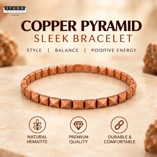 Copper Hematite Pyramid Bracelet