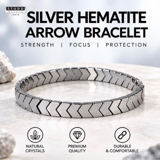 Silver Hematite Arrow Bracelet