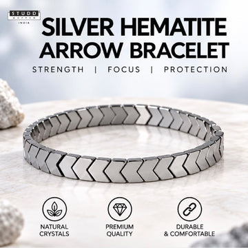 Silver Hematite Arrow Bracelet