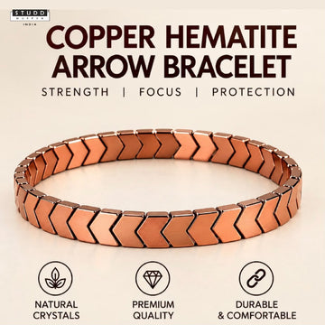 Copper Hematite Arrow Bracelet