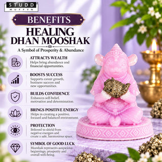 Healing Dhan Mooshak with Natural Pyrite