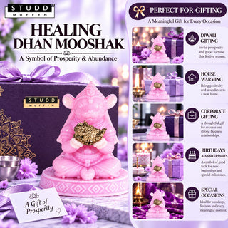 Healing Dhan Mooshak with Natural Pyrite