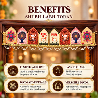Shubh Labh Toran (Bandhanwar) – Crystal Infused Pyrite & Obsidian