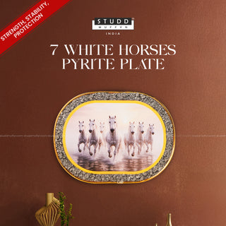 7 White Horses Pyrite Plate [Capsule Frame]
