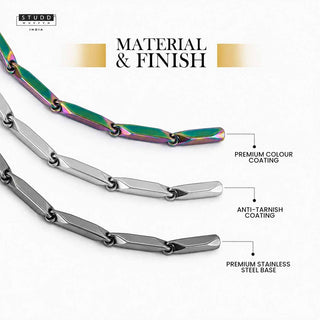 Multi-Coloured Rice Chain 3MM