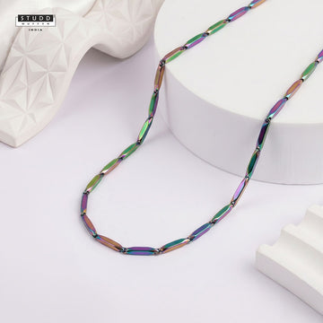 Multi-Coloured Rice Chain 3MM
