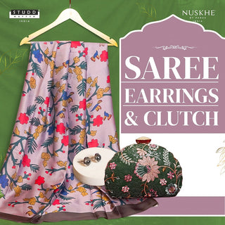 Raatkali Trio I Saree Clutch Earrings