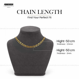 Golden Rice Chain - 24K Gold Tone Plated [ Pack of 2 ]