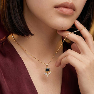 Wisdom Fox Pendant - 24K Gold Plated [ With Velore Snake Chain]